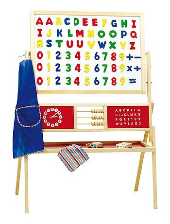Tableau rotatif double face craie et magnétique avec boulier et accessoires ROBA