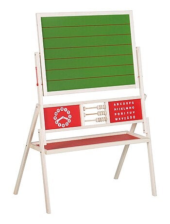 Tableau rotatif double face craie et magnétique avec boulier et accessoires ROBA