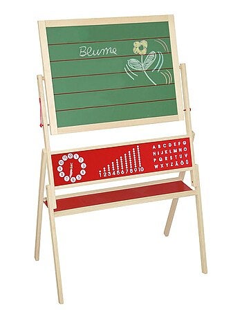 Tableau rotatif double face craie et magnétique pour enfant ROBA