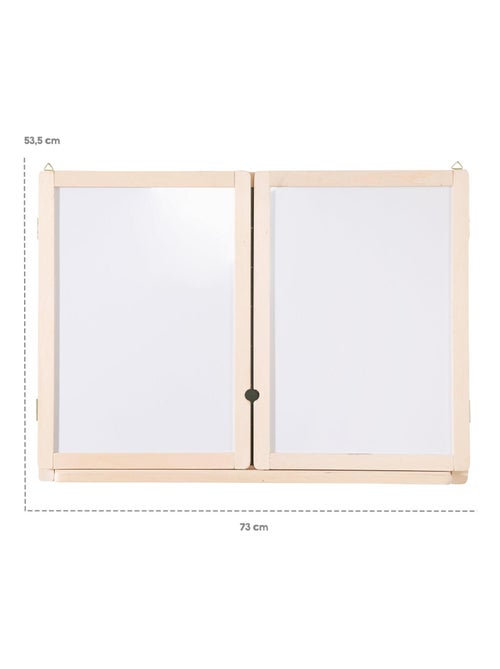 Tableau triptyque 3 faces craie et 2 magnétique avec accessoires ROBA - Kiabi
