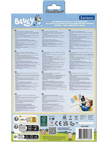 Tablette à dessins électronique multicolore bluey