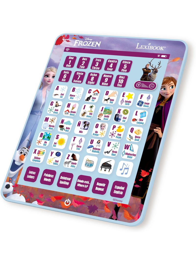 Tablette éducative bilingue la reine des neiges en espagnol et en anglais Bleu - Kiabi