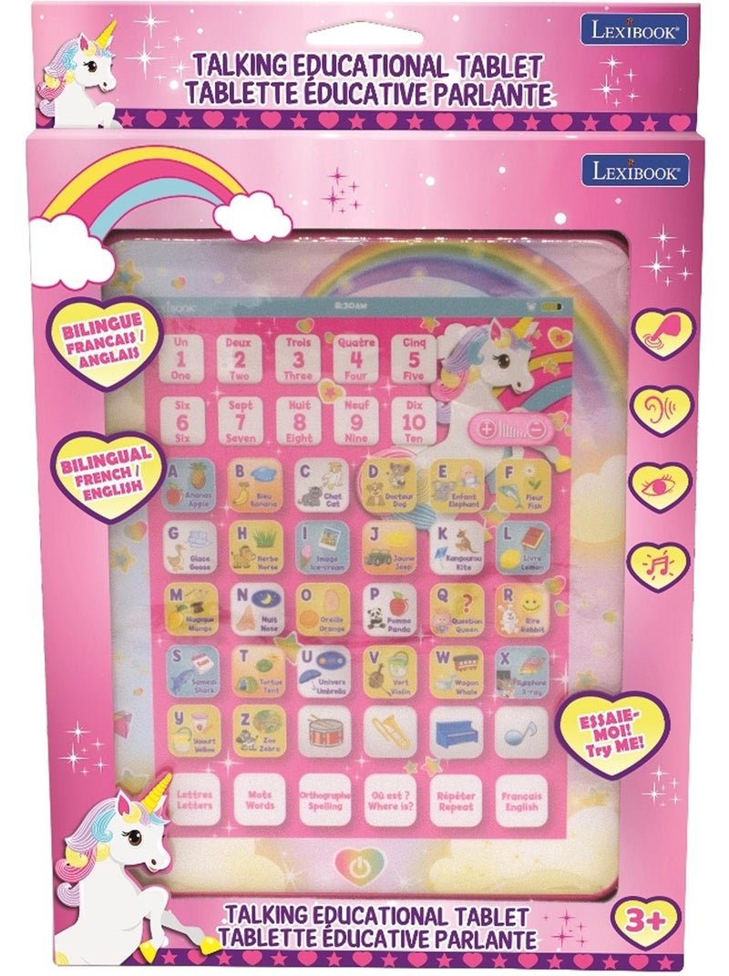 Tablette éducative bilingue licorne en français et en anglais Rose - Kiabi