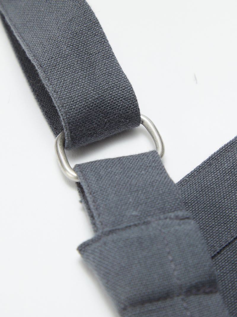 Tablier adulte en coton GRIS - Kiabi