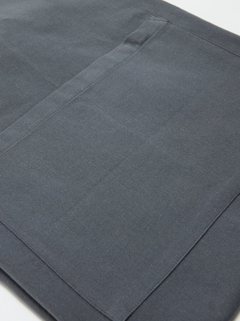 Tablier adulte en coton GRIS - Kiabi