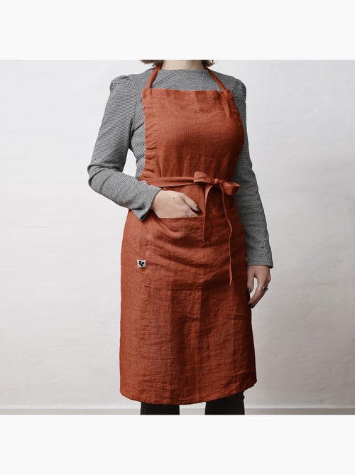 Tablier ajustable – lin lavé français 160 g/m² – soline - Kiabi