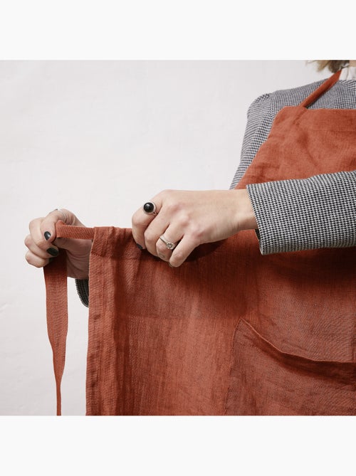 Tablier ajustable – lin lavé français 160 g/m² – soline - Kiabi