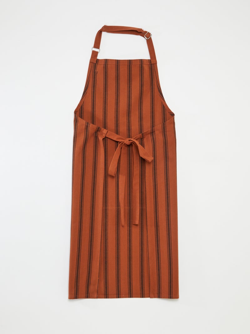Tablier de cuisine en coton MARRON - Kiabi