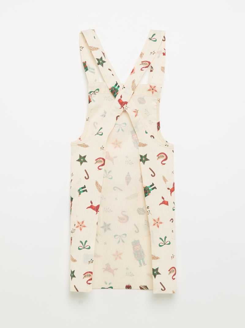 Tablier de cuisine enfant 'Noël' - KIABI Home Ecru - Kiabi