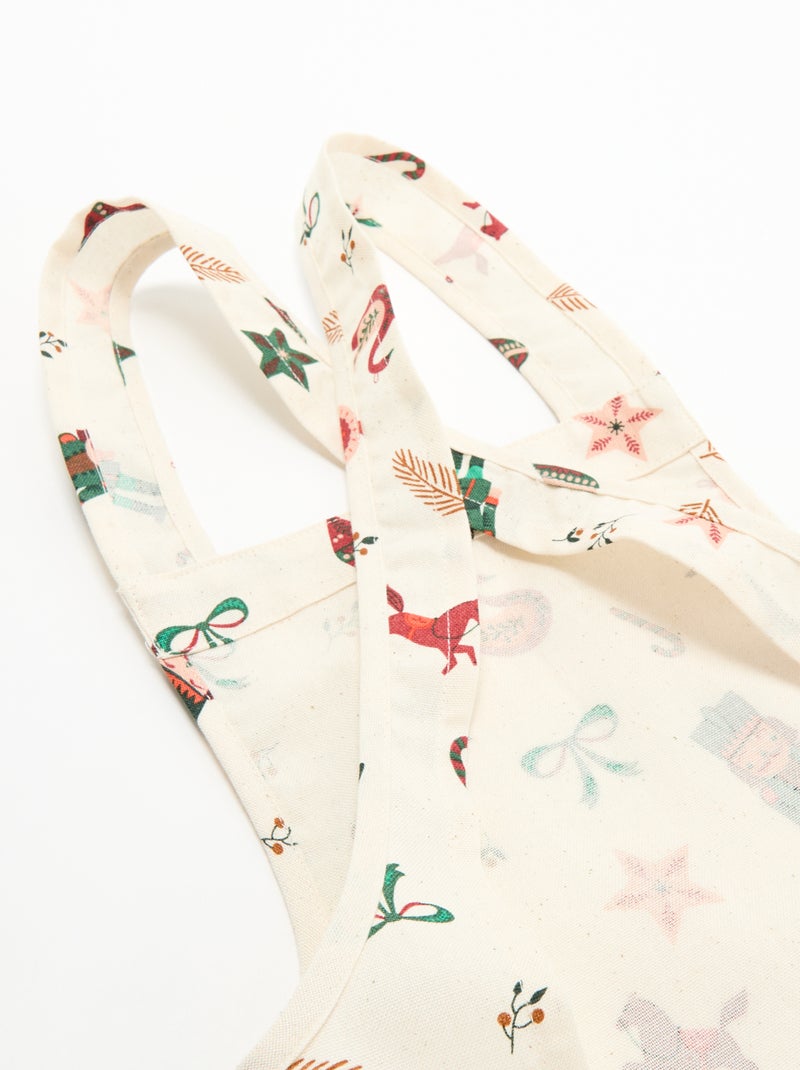Tablier de cuisine enfant 'Noël' - KIABI Home Ecru - Kiabi