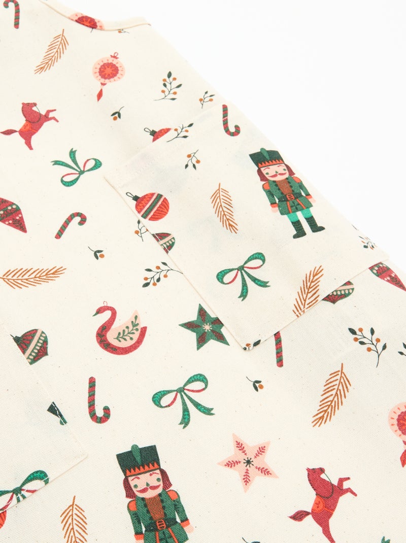 Tablier de cuisine enfant 'Noël' - KIABI Home Ecru - Kiabi