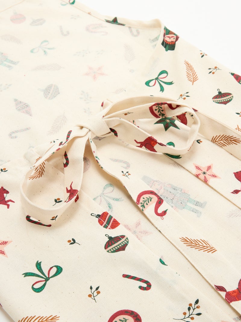 Tablier de cuisine 'Noël' - KIABI Home Ecru - Kiabi