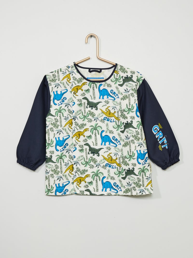 Tablier d'école imprimé bleu marine - Kiabi