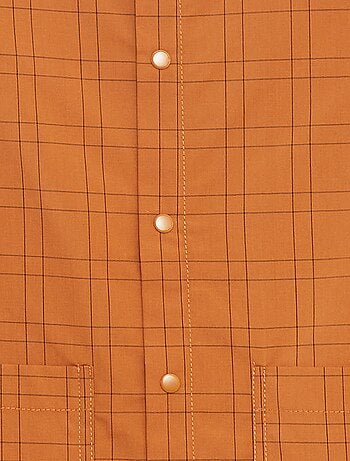 Tablier en popeline à manches longues