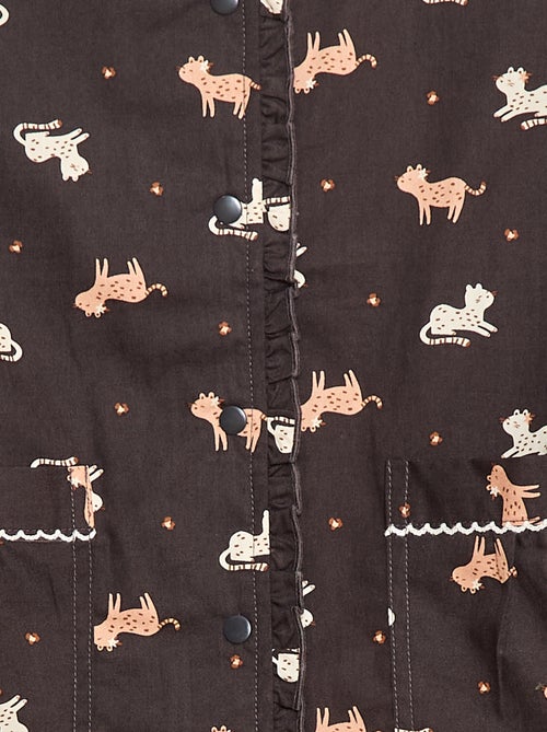 Tablier en popeline à manches longues - Kiabi