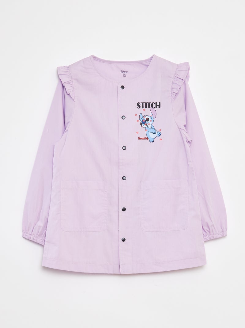 Tablier en popeline 'Stitch' Violet - Kiabi