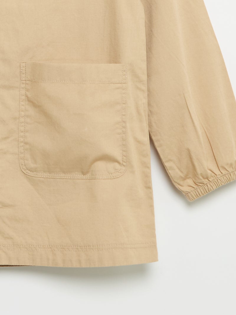 Tablier scolaire à manches longues Beige - Kiabi