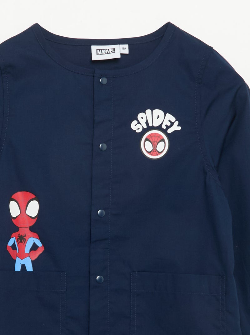 Tablier scolaire 'Marvel' 'Spiderman' Bleu - Kiabi