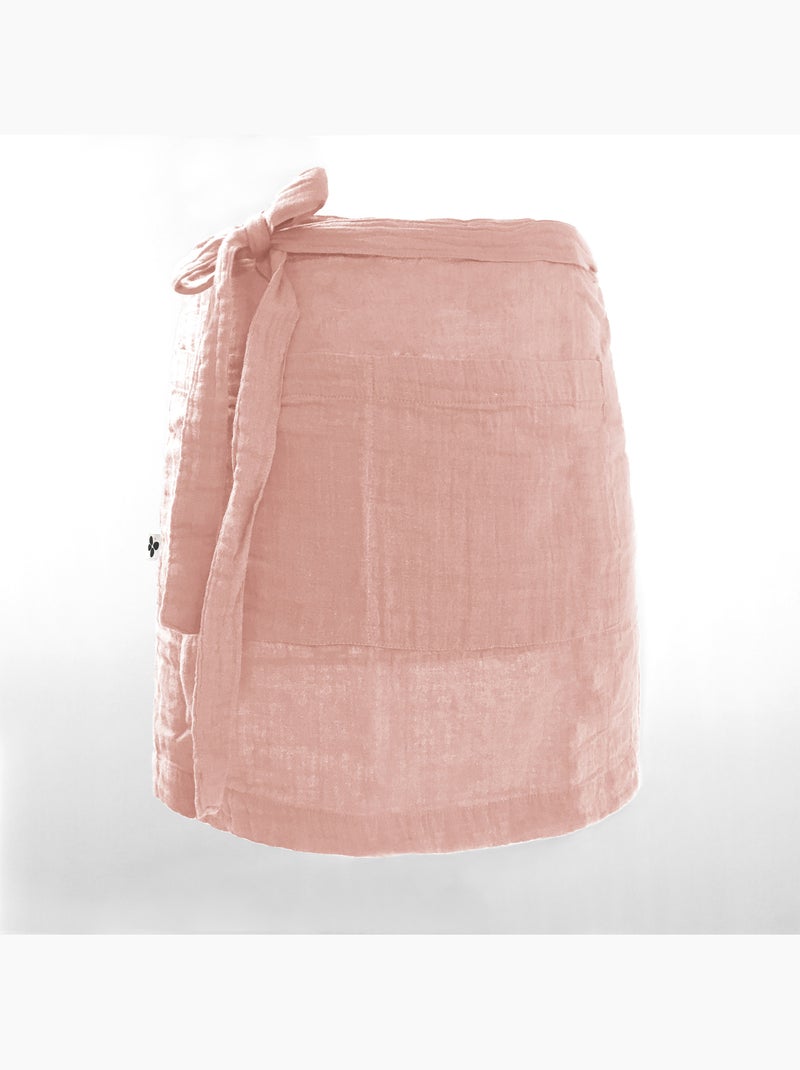 Tablier serveur – gaze de coton unie gaïa Peche - Kiabi