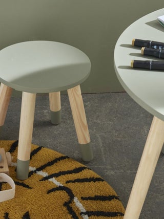 Tabouret rond en bois