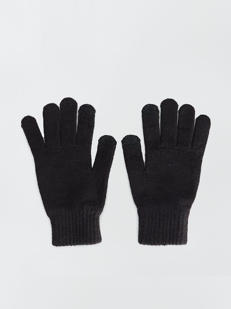 Tactiele handschoenen zwart - Kiabi
