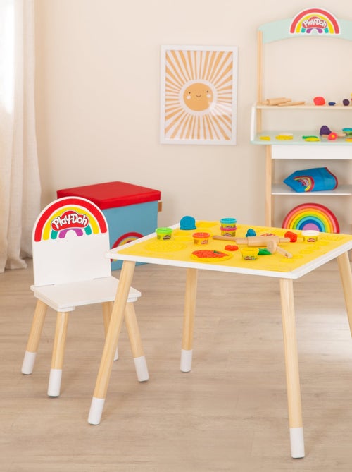 Tafel en stoel + 6 potjes boetseerklei x Play-Doh en accessoires - ROBA - Kiabi Tafel en stoel + 6 potjes boetseerklei x Play-Doh en accessoires - ROBA - Kiabi