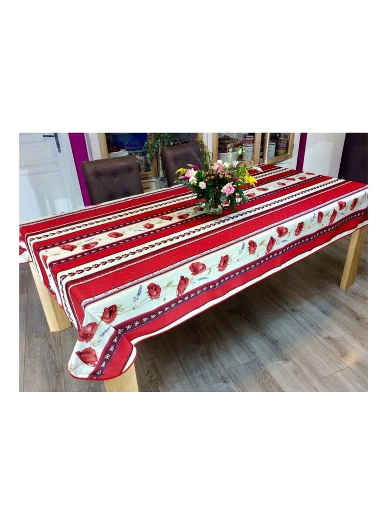 Tafelkleden van Polyester Castelanne PROMO LINGE Rood - Kiabi