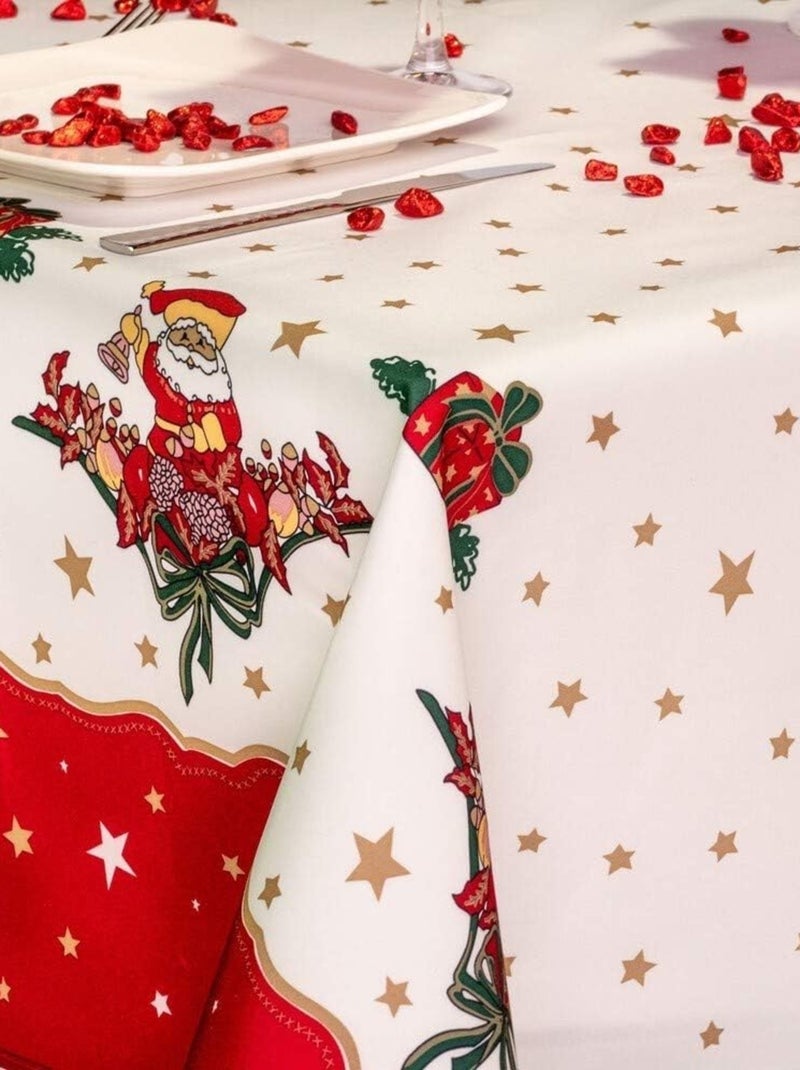Tafelkleden van Polyester Kerstman of Kerstvrouw PROMO LINGE Rood - Kiabi