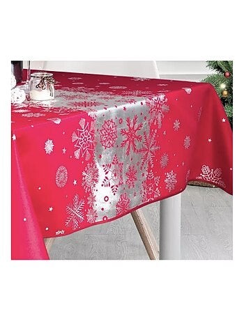 Tafelkleden van polyester kerstsneeuw promo linge