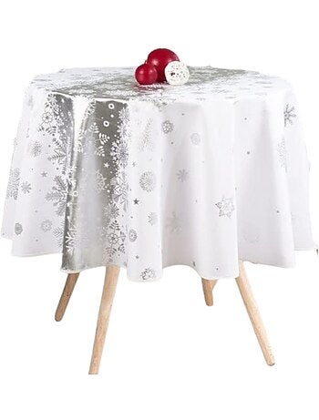 Tafelkleden van polyester kerstsneeuw promo linge