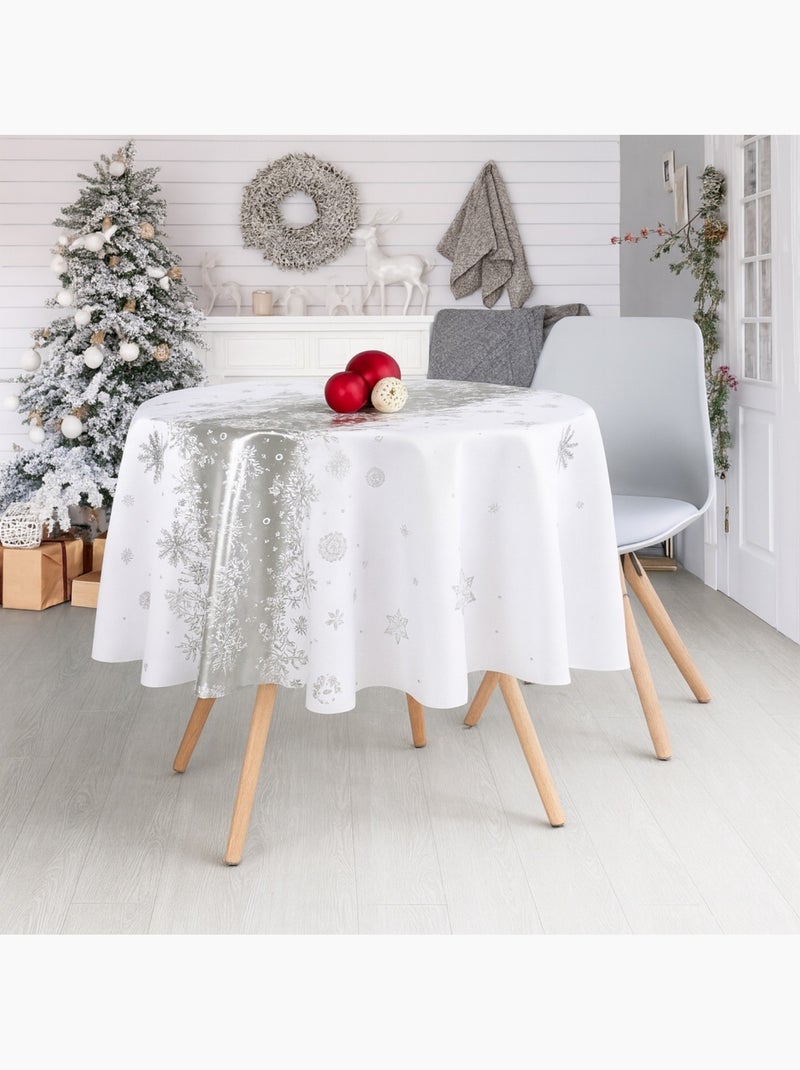 Tafelkleden van Polyester Kerstsneeuw PROMO LINGE Wit - Kiabi