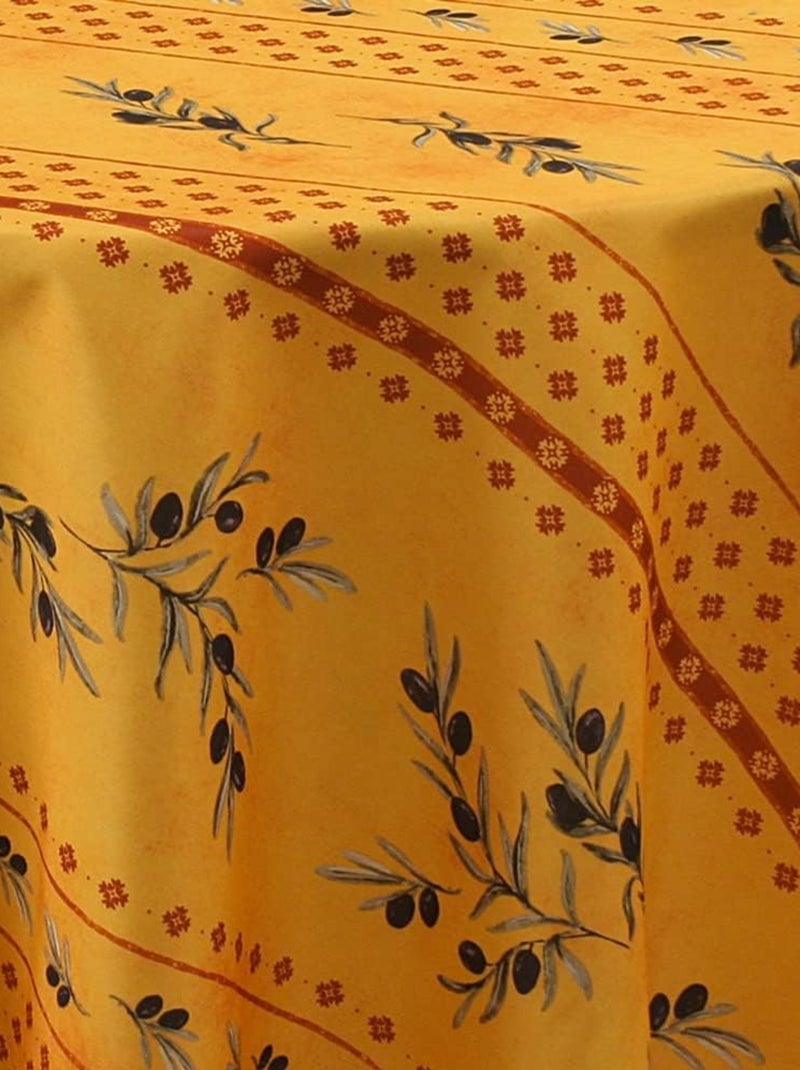Tafelkleden van Polyester Olivou PROMO LINGE Wit Groen Wit - Kiabi