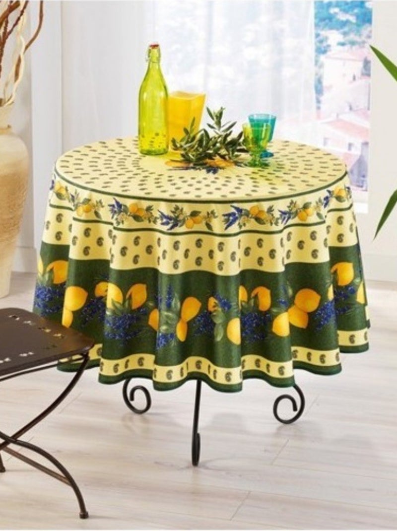 Tafelkleden van Polyester Provençale Citron PROMO LINGE Groen - Kiabi