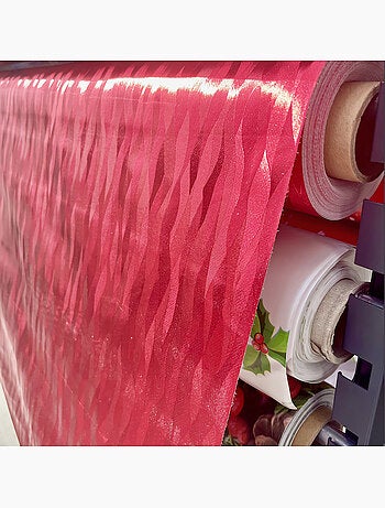 Tafelkleden van pvc métallisé houlis rouge promo linge