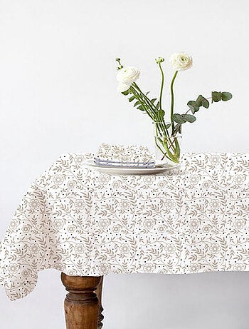Tafelkleed Future Home VERONE set bloemenprint – 140x140 cm katoen