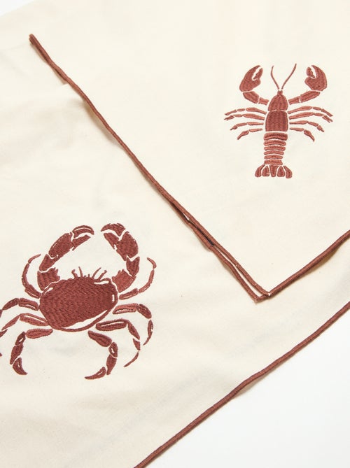 Tafelkleed met geborduurde krab - Kiabi Tafelkleed met geborduurde krab - Kiabi