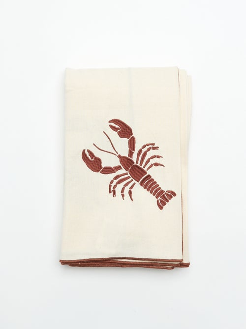 Tafelkleed met geborduurde krab - Kiabi Tafelkleed met geborduurde krab - Kiabi