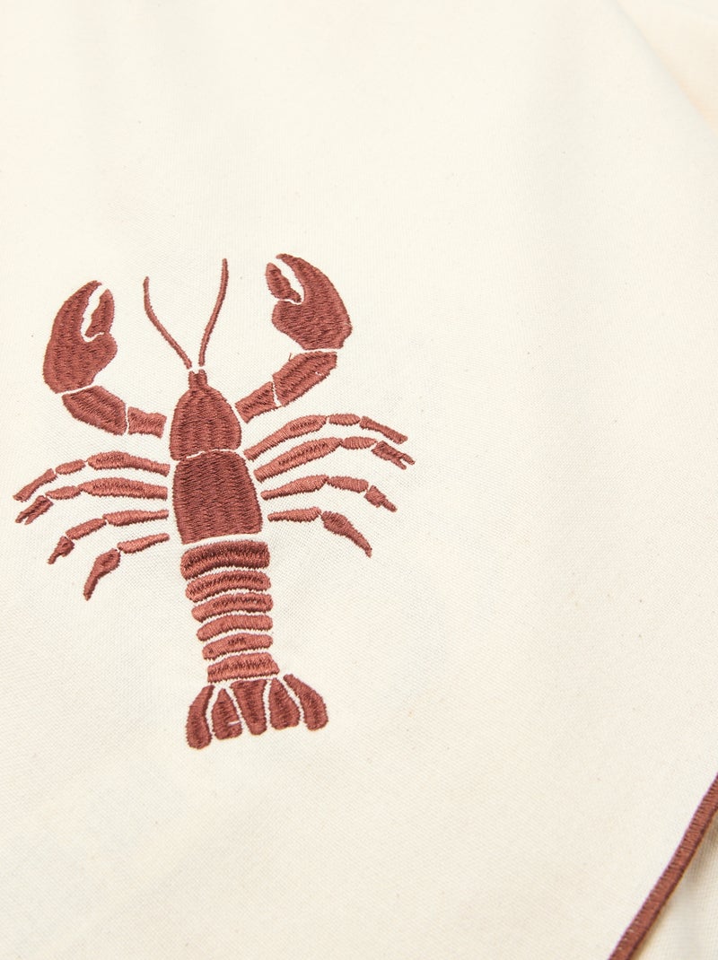 Tafelkleed met geborduurde krab Biege - Kiabi