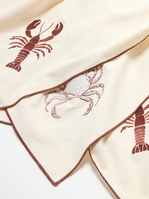 Tafelkleed met geborduurde krab - Kiabi Tafelkleed met geborduurde krab - Kiabi