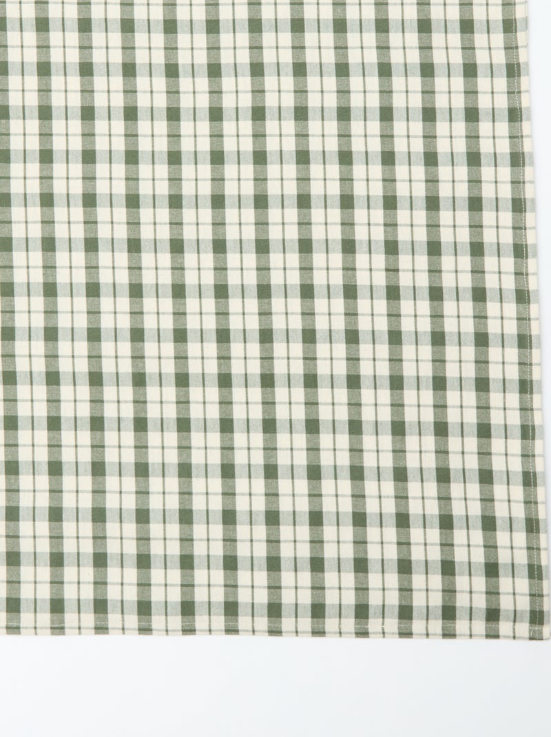 Tafelkleed met ruitjesprint (150x300 cm) - Kiabi Home Kaki - Kiabi