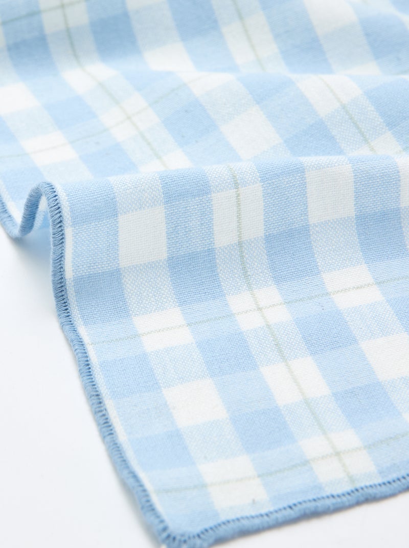 Tafelkleed met ruitjesprint Blauw - Kiabi