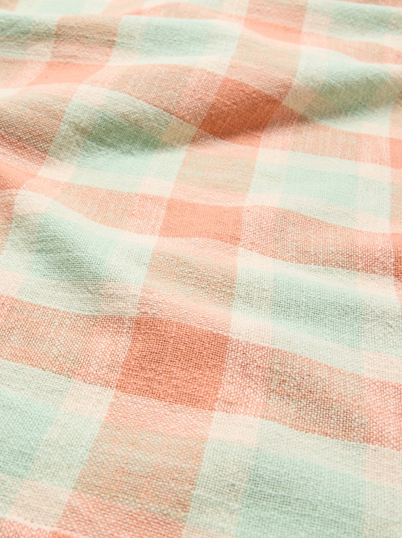 Tafelkleed met ruitprint Groen - Kiabi