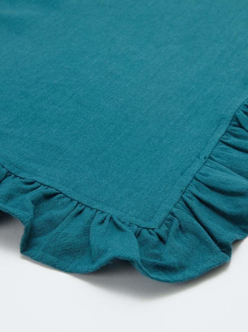 Tafelkleed met volants (150 x 250 cm) BLAUW - Kiabi