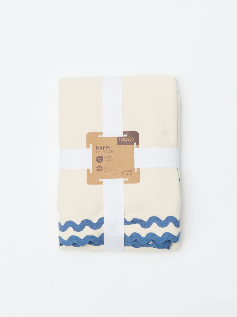 Tafelkleed van gemengd linnen (150x250 cm) - Kiabi Home Biege - Kiabi