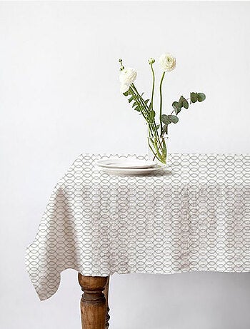 Tafelkleed vierkant katoen VOGUE geometrisch waterafstotend 140 x 140 cm Future Home