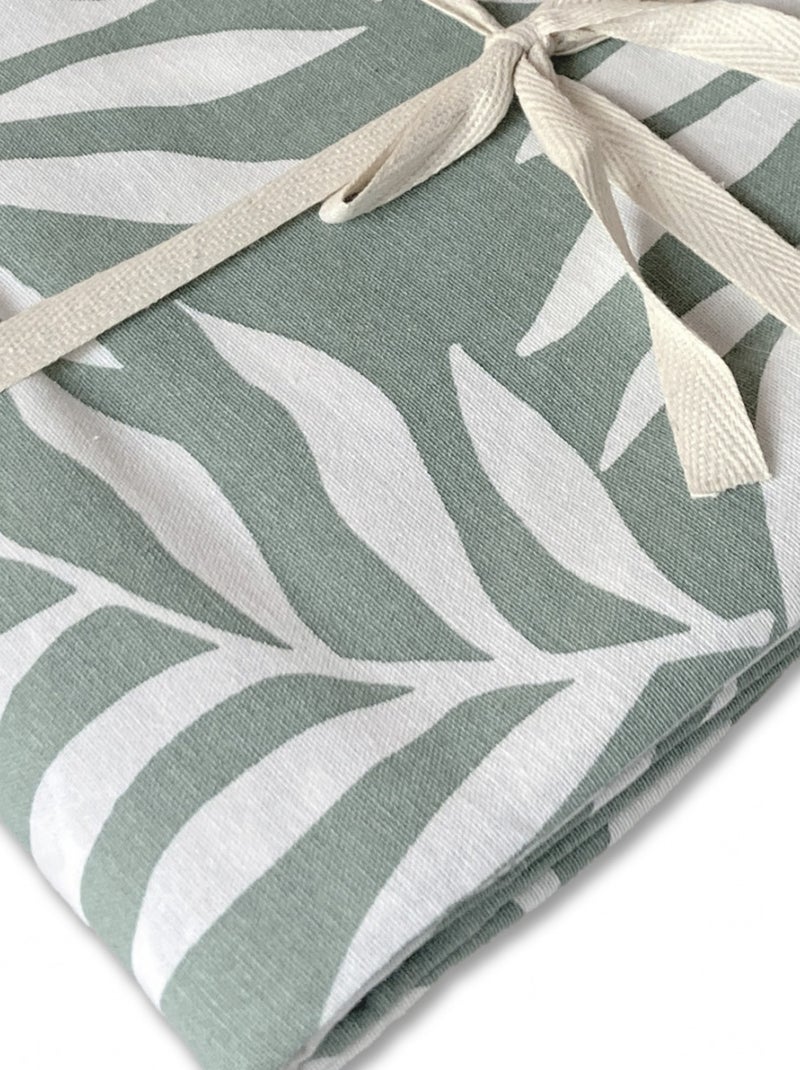 Tafelkleed vierkant VERA 140 x 140 cm anti-vlek waterafstotend katoen – Future Home Groen - Kiabi