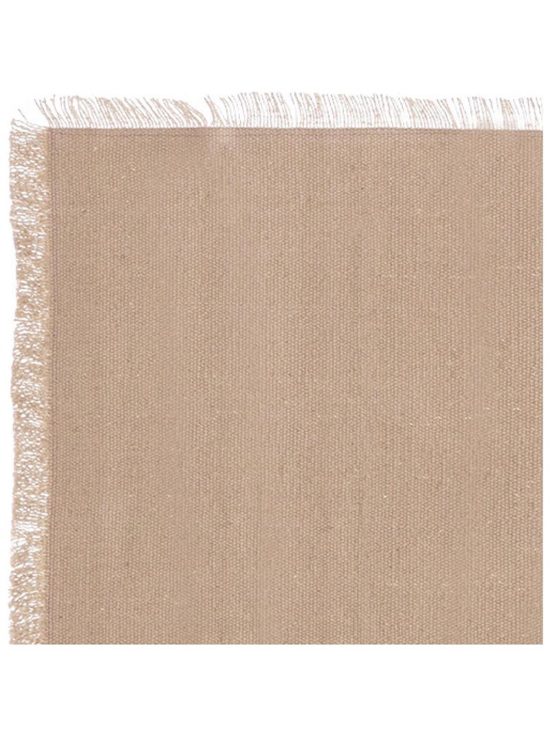 Tafelloper met franjes Beige - Kiabi