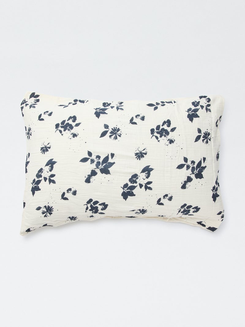 Taie d'oreiller (50 x 70 cm) - Kiabi Home Blanc/bleu - Kiabi