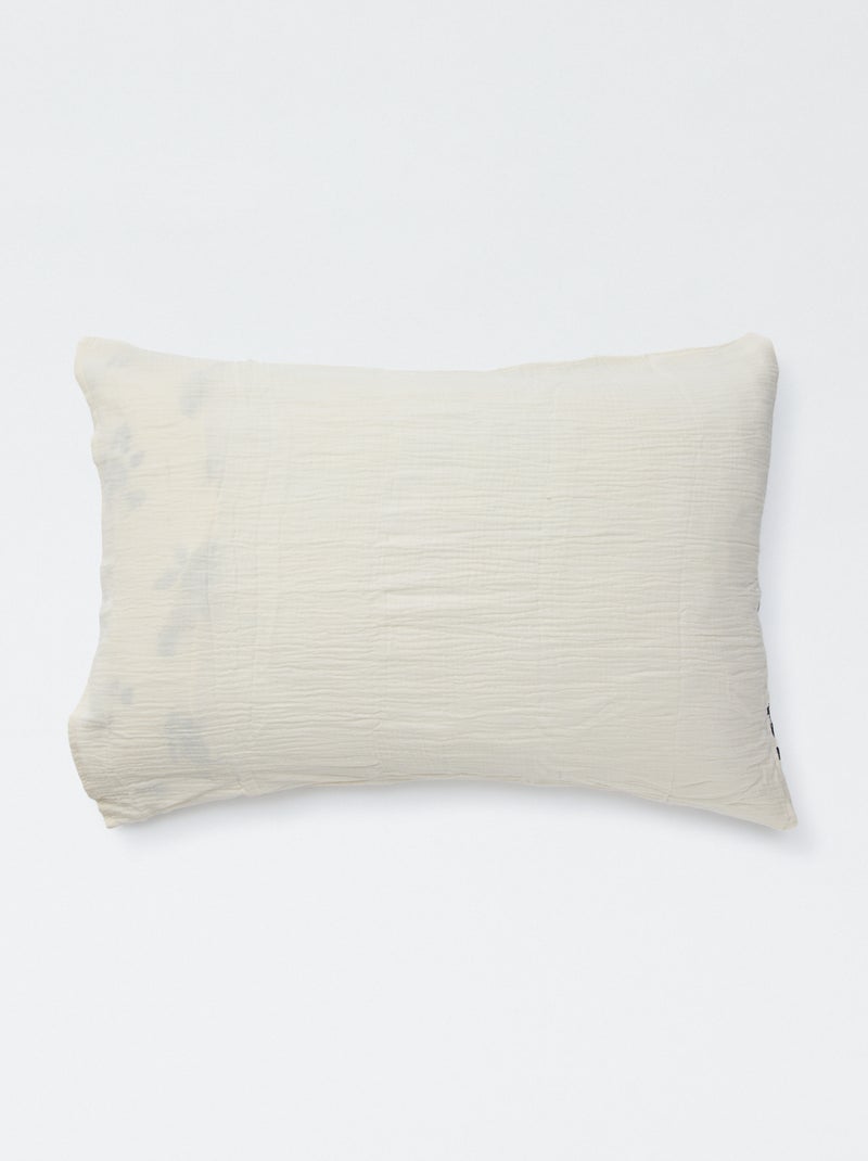 Taie d'oreiller (50 x 70 cm) - Kiabi Home Blanc/bleu - Kiabi