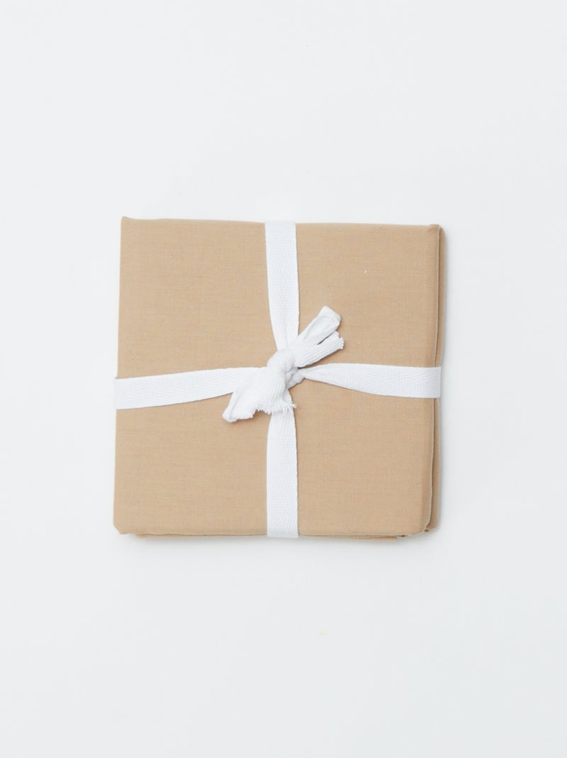 Taie d'oreiller 50 x 70 cm en coton Beige - Kiabi
